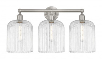 Bridal Veil - 3 Light - 23 inch - Brushed Satin Nickel - Bath Vanity Light (3442|616-3W-SN-G559-8CL)