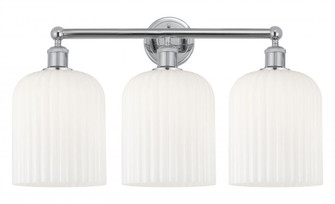 Bridal Veil - 3 Light - 23 inch - Polished Chrome - Bath Vanity Light (3442|616-3W-PC-G559-8GWH)