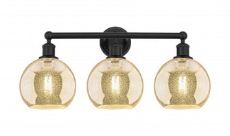 Athens - 3 Light - 26 inch - Matte Black - Bath Vanity Light (3442|616-3W-BK-G128-8)