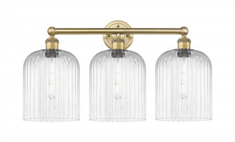Bridal Veil - 3 Light - 23 inch - Brushed Brass - Bath Vanity Light (3442|616-3W-BB-G559-8CL)