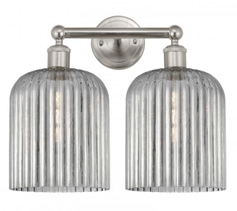 Bridal Veil - 2 Light - 14 inch - Brushed Satin Nickel - Bath Vanity Light (3442|616-2W-SN-G559-8SM)