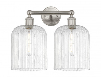 Bridal Veil - 2 Light - 14 inch - Brushed Satin Nickel - Bath Vanity Light (3442|616-2W-SN-G559-8SDY)