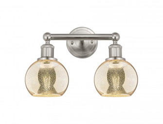Athens - 2 Light - 15 inch - Brushed Satin Nickel - Bath Vanity Light (3442|616-2W-SN-G128-6)