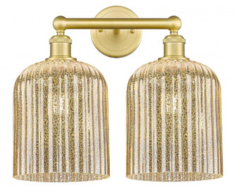 Bridal Veil - 2 Light - 14 inch - Satin Gold - Bath Vanity Light (3442|616-2W-SG-G559-8ME)