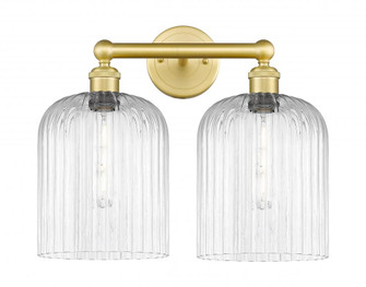 Bridal Veil - 2 Light - 14 inch - Satin Gold - Bath Vanity Light (3442|616-2W-SG-G559-8CL)