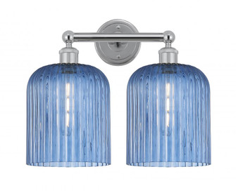 Bridal Veil - 2 Light - 14 inch - Polished Chrome - Bath Vanity Light (3442|616-2W-PC-G559-8BL)