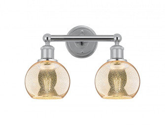 Athens - 2 Light - 15 inch - Polished Chrome - Bath Vanity Light (3442|616-2W-PC-G128-6)