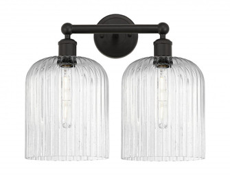Bridal Veil - 2 Light - 14 inch - Oil Rubbed Bronze - Bath Vanity Light (3442|616-2W-OB-G559-8SDY)