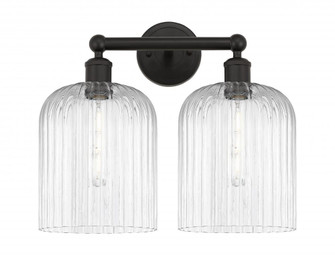 Bridal Veil - 2 Light - 14 inch - Oil Rubbed Bronze - Bath Vanity Light (3442|616-2W-OB-G559-8CL)