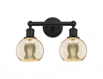 Athens - 2 Light - 15 inch - Matte Black - Bath Vanity Light (3442|616-2W-BK-G128-6)