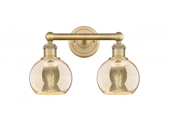 Athens - 2 Light - 15 inch - Brushed Brass - Bath Vanity Light (3442|616-2W-BB-G128-6)