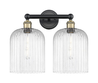 Bridal Veil - 2 Light - 14 inch - Black Antique Brass - Bath Vanity Light (3442|616-2W-BAB-G559-8CL)