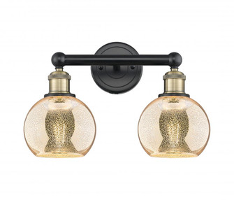 Athens - 2 Light - 15 inch - Black Antique Brass - Bath Vanity Light (3442|616-2W-BAB-G128-6)