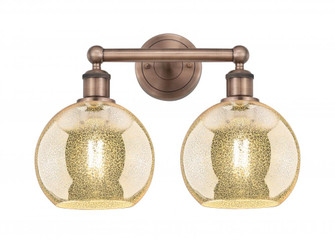 Athens - 2 Light - 17 inch - Antique Copper - Bath Vanity Light (3442|616-2W-AC-G128-8)