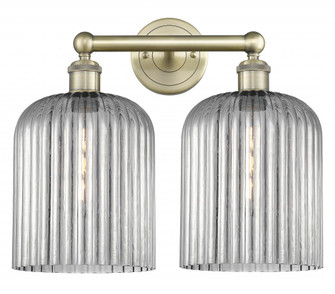 Bridal Veil - 2 Light - 14 inch - Antique Brass - Bath Vanity Light (3442|616-2W-AB-G559-8SM)