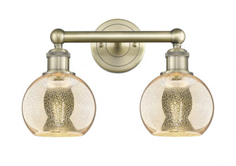 Athens - 2 Light - 15 inch - Antique Brass - Bath Vanity Light (3442|616-2W-AB-G128-6)