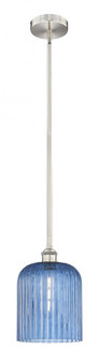 Bridal Veil - 1 Light - 5 inch - Brushed Satin Nickel - Stem hung - Mini Pendant (3442|616-1S-SN-G559-8BL)