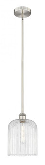 Bridal Veil - 1 Light - 5 inch - Brushed Satin Nickel - Stem hung - Mini Pendant (3442|616-1S-SN-G559-8CL)
