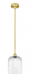 Bridal Veil - 1 Light - 5 inch - Satin Gold - Stem hung - Mini Pendant (3442|616-1S-SG-G559-8CL)