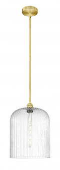 Bridal Veil - 1 Light - 5 inch - Satin Gold - Stem hung - Mini Pendant (3442|616-1S-SG-G559-12SDY)