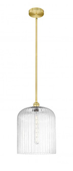 Bridal Veil - 1 Light - 5 inch - Satin Gold - Stem hung - Mini Pendant (3442|616-1S-SG-G559-12CL)