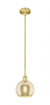 Athens - 1 Light - 8 inch - Satin Gold - Stem hung - Mini Pendant (3442|616-1S-SG-G128-8)
