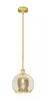 Athens - 1 Light - 10 inch - Satin Gold - Stem hung - Mini Pendant (3442|616-1S-SG-G128-10)