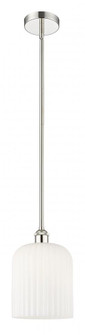 Bridal Veil - 1 Light - 5 inch - Polished Nickel - Stem hung - Mini Pendant (3442|616-1S-PN-G559-8GWH)