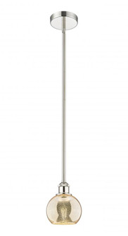 Athens - 1 Light - 6 inch - Polished Nickel - Stem hung - Mini Pendant (3442|616-1S-PN-G128-6)