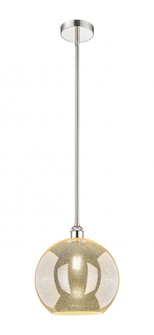 Athens - 1 Light - 12 inch - Polished Nickel - Stem hung - Mini Pendant (3442|616-1S-PN-G128-12)