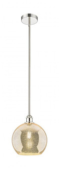 Athens - 1 Light - 10 inch - Polished Nickel - Stem hung - Mini Pendant (3442|616-1S-PN-G128-10)