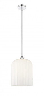 Bridal Veil - 1 Light - 5 inch - Polished Chrome - Stem hung - Mini Pendant (3442|616-1S-PC-G559-12GWH)