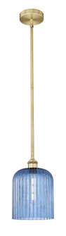 Bridal Veil - 1 Light - 5 inch - Brushed Brass - Stem hung - Mini Pendant (3442|616-1S-BB-G559-8BL)