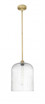 Bridal Veil - 1 Light - 5 inch - Brushed Brass - Stem hung - Mini Pendant (3442|616-1S-BB-G559-12SDY)