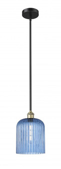 Bridal Veil - 1 Light - 5 inch - Black Antique Brass - Stem hung - Mini Pendant (3442|616-1S-BAB-G559-8BL)