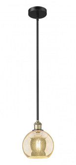 Athens - 1 Light - 8 inch - Black Antique Brass - Stem hung - Mini Pendant (3442|616-1S-BAB-G128-8)