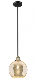 Athens - 1 Light - 10 inch - Black Antique Brass - Stem hung - Mini Pendant (3442|616-1S-BAB-G128-10)