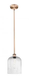 Bridal Veil - 1 Light - 5 inch - Antique Copper - Stem hung - Mini Pendant (3442|616-1S-AC-G559-8SDY)