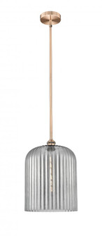 Bridal Veil - 1 Light - 5 inch - Antique Copper - Stem hung - Mini Pendant (3442|616-1S-AC-G559-12SM)