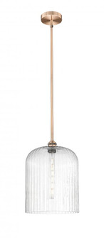 Bridal Veil - 1 Light - 5 inch - Antique Copper - Stem hung - Mini Pendant (3442|616-1S-AC-G559-12SDY)
