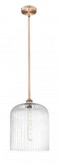 Bridal Veil - 1 Light - 5 inch - Antique Copper - Stem hung - Mini Pendant (3442|616-1S-AC-G559-12CL)