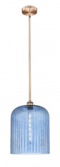 Bridal Veil - 1 Light - 5 inch - Antique Copper - Stem hung - Mini Pendant (3442|616-1S-AC-G559-12BL)