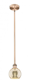 Athens - 1 Light - 6 inch - Antique Copper - Stem hung - Mini Pendant (3442|616-1S-AC-G128-6)