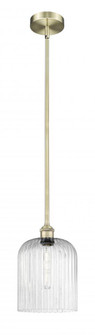 Bridal Veil - 1 Light - 5 inch - Antique Brass - Stem hung - Mini Pendant (3442|616-1S-AB-G559-8SDY)