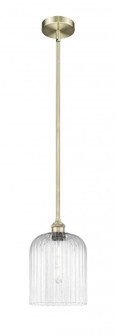 Bridal Veil - 1 Light - 5 inch - Antique Brass - Stem hung - Mini Pendant (3442|616-1S-AB-G559-8CL)