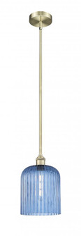 Bridal Veil - 1 Light - 5 inch - Antique Brass - Stem hung - Mini Pendant (3442|616-1S-AB-G559-8BL)