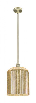 Bridal Veil - 1 Light - 5 inch - Antique Brass - Stem hung - Mini Pendant (3442|616-1S-AB-G559-12ME)