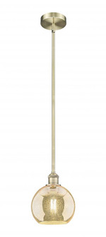 Athens - 1 Light - 8 inch - Antique Brass - Stem hung - Mini Pendant (3442|616-1S-AB-G128-8)