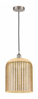 Bridal Veil - 1 Light - 5 inch - Brushed Satin Nickel - Cord hung - Mini Pendant (3442|616-1P-SN-G559-12ME)