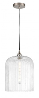 Bridal Veil - 1 Light - 5 inch - Brushed Satin Nickel - Cord hung - Mini Pendant (3442|616-1P-SN-G559-12CL)